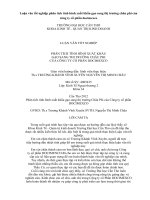 LUẬN VĂN TỐT NGHIỆP PHÂN TÍCH TÌNH HÌNH XUẤT KHẨU GẠO SANG THỊ TRƯỜNG CHÂU PHI CỦA CÔNG TY CỔ PHẦN DOCIMEXCO