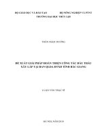Đề xuất giải pháp hoàn thiện công tác đấu thầu xây lắp tại ban quản lí dự án đầu tư xây dựng tỉnh bắc giang 