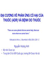 Dai cuong ve ADR va benh do thuoc bài giảng đh dược Hà Nội
