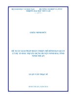 Đề xuất giải pháp hoàn thiện mô hình ban quản lý dự án đầu tư xây dựng huyện ninh hải, tỉnh ninh thuận 