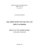 Đặc điểm ngôn ngữ quảng cáo trên facebook 