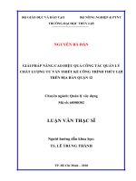 Giải pháp nâng cao quản lý chất lượng thi công các dự án giao thông đường bộ trên địa bàn quận gò vấp 