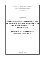 Tổ chức hoạt động tạo hình cho trẻ 5 6 tuổi tại trường mầm non đại mạch  đông anh  hà nội theo quan điểm giáo dục lấy trẻ làm trung tâm 