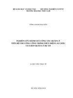 Nghiên cứu đánh giá công tác quản lí tiến độ thi công công trình thủy điện lai châu của ban quản lí dự án 