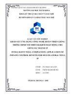 LUẬN VĂN TỐT NGHIỆP KHẢO SÁT ỨNG DỤNG CÔNG NGHỆ HOÀN THIỆN GIẾNG THÔNG MINH VỚI THIẾT BỊ KIỂM SOÁT DÒNG CHO GIẾNG ĐA NHÁNH 1P