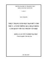 Thực trạng giáo dục đạo đức cho trẻ 5   6 tuổi thông qua hoạt động làm quen với tác phẩm văn học 