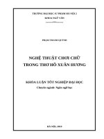 Nghệ thuật chơi chữ trong thơ hồ xuân hương 