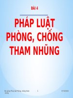 GIÁO ÁN ĐIỆN TỬ PHÁP LUẬT CAO ĐẲNG GDNN. PHÁP LUẬT PHÒNG, CHỐNG THAM NHŨNG 2022