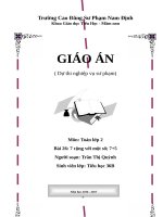 Nghiệp vụ sư phạm toán lớp 2 ( 7+5) 