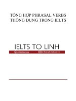 TỔNG hợp PHRASAL VERBS THÔNG DỤNG NHẤT TRONG IELTS