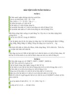 BÀI tập CUỐI TUẦN TOÁN 4