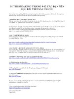 ĐI THI SPEAKING THÁNG 9 đên THÁNG 12 các bạn cần đọc NGAY NHÉ IELTS NGOCBACH 