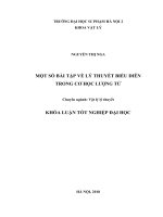 Một số bài tập về lý thuyết biểu diễn trong cơ học lượng tử 