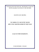 Tác động của nợ nước ngoài đến tăng trưởng kinh tế việt nam 