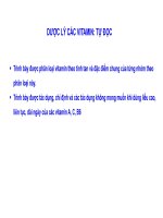 Vitamin muc tieu hoc tap 2018  đh dược Hà Nội