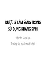 2019 Dược lý lâm sàng kháng sinh đh dược Hà Nội