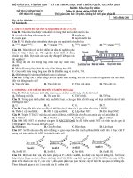 Đề thi và đáp án mã đề 201   môn sinh THPT quốc gia 2019 