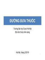 Bai giang duong dua thuoc đh dược Hà Nội 2019