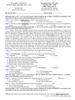 de khao sat tieng anh 10 dau nam 2019 2020 truong nguyen viet xuan vinh phuc 