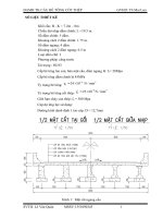 đồ án cầu bê tông DUL I căng trước - TCVN 11823 - ( thuyết mình + cad + excel )