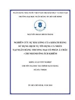 Nghiên cứu sự hài lòng của khách hàng sử dụng dịch vụ tín dụng cá nhân tại ngân hàng thương mại cổ phần á châu   chi nhánh ông ích khiêm (khóa luận tốt nghiệp đại học) 