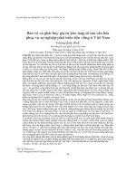 Bảo vệ và phát huy giá trị kho tàng di sản văn hóa