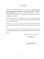 Tăng cường quản lý chất lượng thi công xây dựng công trình cấp nước sạch tại công ty TNHH xây dựng quang thành 