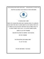 Nhân tố ảnh hưởng đến mức độ hài lòng của khách hàng đối với chất lượng dịch vụ huy động tiền gửi cá nhân tại ngân hàng thương mại cổ phần đầu tư và phát triển việt nam   chi nhánh nam kỳ khởi nghĩa 