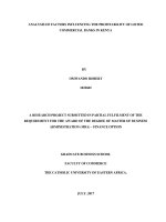 Analysis of factors influencing the    profitability of listed commercial banks in kenya