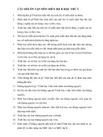 CÂU hỏi ôn tập môn MIỄN DỊCH học THÚ y