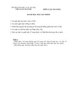 DANH MỤC BÀI TẬP MÔN LUẬT HỌC SO SÁNH