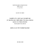 Nghiên cứu, chế tạo cảm biến đo từ trường dựa trên hiệu ứng hall phẳng dạng cầu wheatstone 