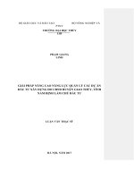 Giải pháp nâng cao năng lực quản lý các dự án đầu tư xây dựng do UBND huyện giao thủy, tỉnh nam định làm chủ đầu tư 
