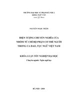 Hiện tượng chuyển nghĩa của nhóm từ chỉ bộ phận cơ thể người trong ca dao, tục ngữ Việt Nam