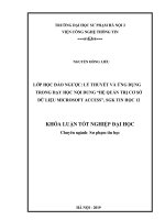 Lớp học đảo ngược lý thuyết và ứng dụng trong dạy học nội dung “hệ quản trị cơ sở dữ liệu microsoft access” sách giáo khoa tin học lớp 12 