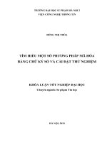 Tìm hiểu một số phương pháp mã hóa bằng chữ ký số và cài đặt thử nghiệm 