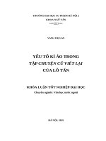 Yếu tố kì ảo trong tập chuyện cũ viết lại của lỗ tấn 
