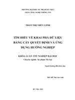Tìm hiểu về khai phá dữ liệu bằng cây quyết định và ứng dụng hướng nghiệp 