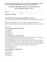 ĐỀ THI THỬ VIÊN CHỨC GIÁO DỤC năm 2019   kỳ số 2