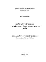 Nhân vật nữ trong truyền thuyết dân gian người việt 