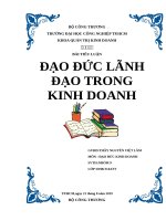 ĐẠO ĐỨC LÃNH ĐẠO TRONG KINH DOANH