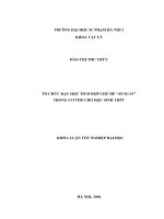 Tổ chức dạy học tích hợp chủ đề “áp suất” trong cơ thể cho học sinh THPT 