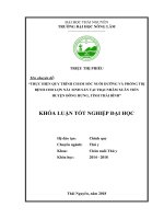 Thực hiện quy trình chăm sóc nuôi dưỡng và phòng trị bệnh cho lợn nái sinh sản tại trại trần nhâm xuân tiến, huyện đông hưng, tỉnh thái bình 