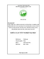 Thực hiện quy trình chăm sóc nuôi dưỡng và phòng trị bệnh cho lợn con giai đoạn từ sơ sinh đến 21 ngày tuổi tại trang trại dương thanh tùng phường tích lương, thành phố thái nguyên, tỉnh thái nguyên 