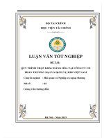 QUY TRÌNH NHẬP KHẨU HÀNG hóa tại CÔNG TY cổ PHẦN THƯƠNG mại và DỊCH vụ HBS VIỆT NAM