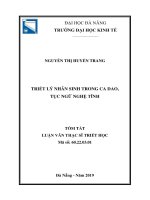 Triết lý nhân sinh trong ca dao, tục ngữ nghệ tĩnh 