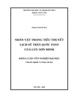 Nhân vật trong tiểu thuyết lịch sử trần quốc toản của lưu sơn minh 