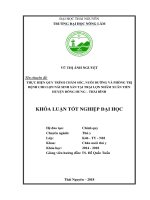 Thực hiện quy trình chăm sóc nuôi dưỡng và phòng trị bệnh cho lợn nái sinh sản tại trại nhâm xuân tiến, huyện đông hưng, tỉnh thái bình 