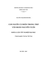 Con người cá nhân trong thơ văn đoàn nguyễn tuấn 