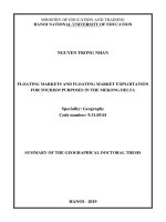 CHỢ NỔI VÀ KHAI THÁC CHỢ NỔI PHỤC VỤ MỤC ĐÍCH DU LỊCH Ở ĐỒNG BẰNG SÔNG CỬU LONG ttta